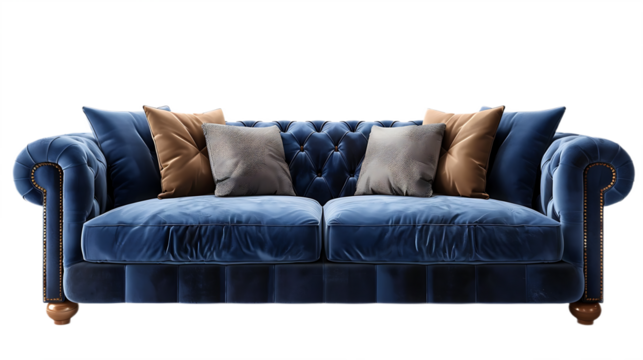 Comfortable padded chairs in living room high resolution picture