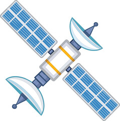 satellite space station vector illustration