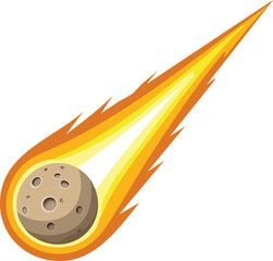 meteor blast vector illustration