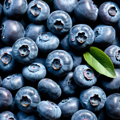 A close-up shot of a bunch of fresh blueberries