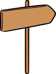 Fototapeta premium Illustration of direction post 
