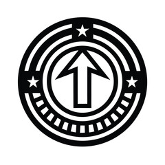 vector black button with a arrow