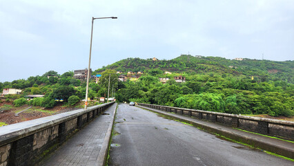 Bridge of connectivity at Lavasa Pune, green landscape
