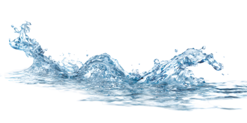 Splashing wave cresting against black backdrop