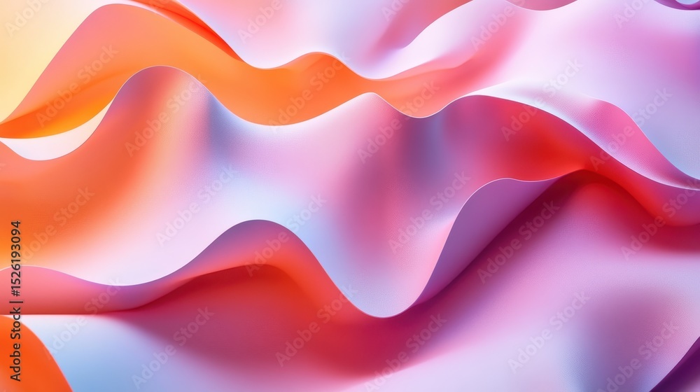 Poster abstract colorful waves are gently illuminated in the smooth gradients. perfect for backgrounds in p
