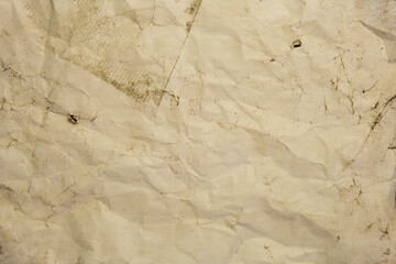 Old paper vintage texture surface for background. Recycle brown paper crumpled texture, Brown color recycled paper texture blank with copy space for text.