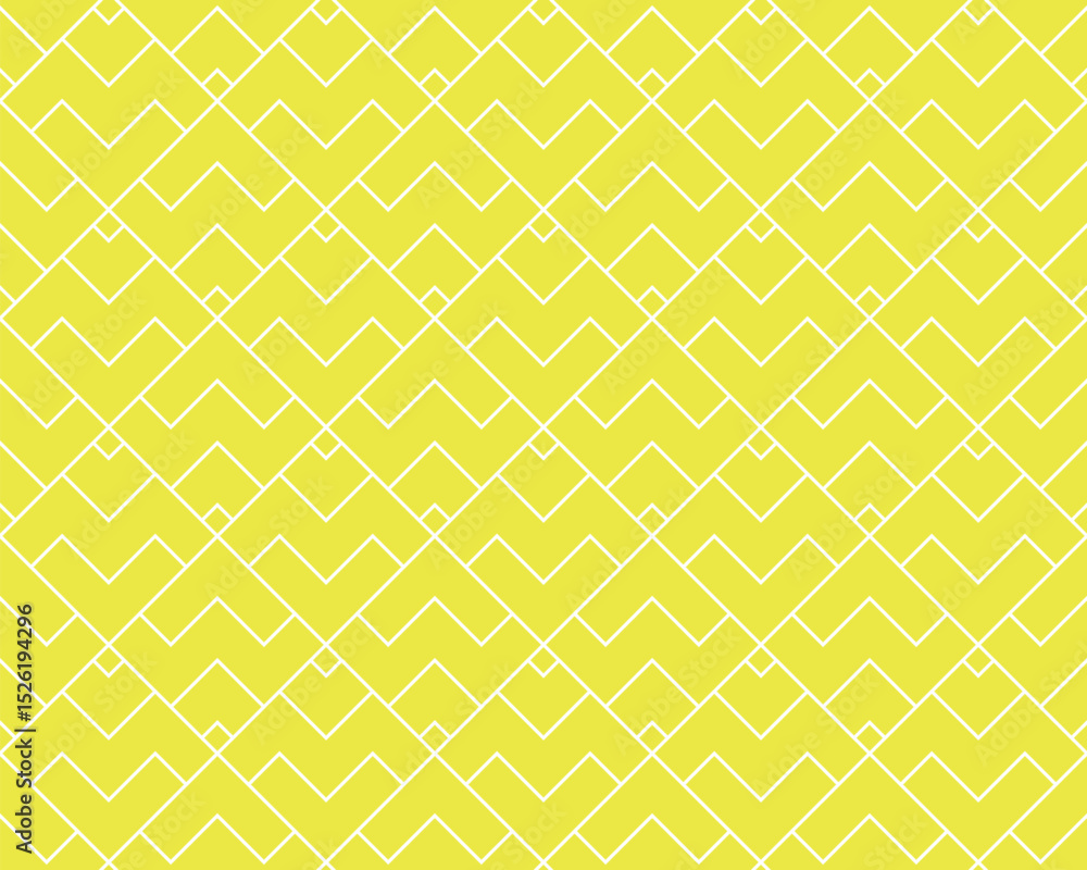 Aufkleber Abstract geometric pattern. A seamless vector background. White and yellow ornament. Graphic modern pattern. Simple lattice graphic design