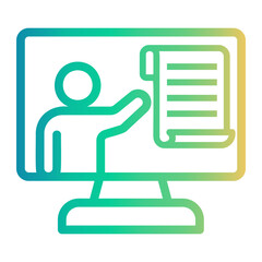 online presentation Line Gradient Icon