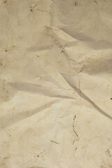 Old paper vintage texture surface for background. Recycle brown paper crumpled texture, Brown color recycled paper texture blank with copy space for text.