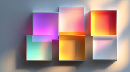 Obraz premium Abstract geometric shapes with clean lines, symbolizing modern business innovation and simplicity.