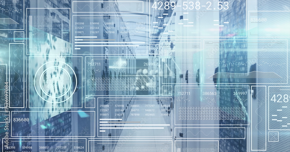 Poster image of data processing over computer servers