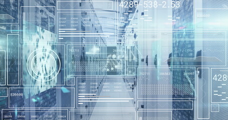 Image of data processing over computer servers