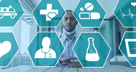 Image of house and qr code over social scientist