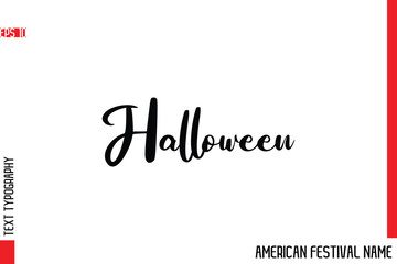 Halloween   -European Festival Name Modern Stylish Typography Text
