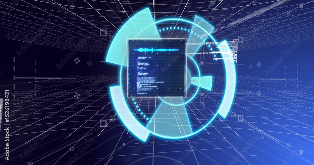 Poster image of scope scanning over data processing