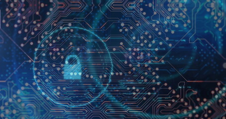 Image of data processing over network of connections