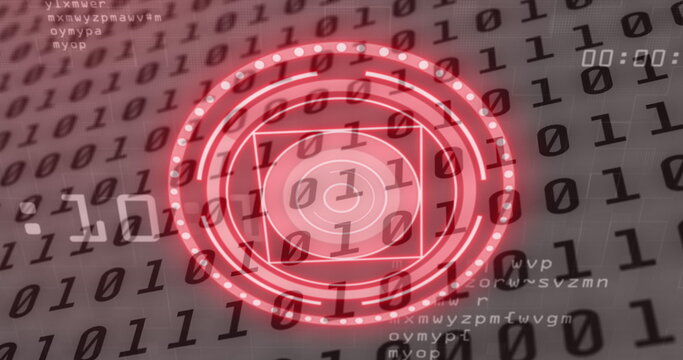 Image of scope scanning over data processing