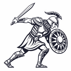 "Warrior Character Isolated &ndash; Ancient Fighter Vector"

