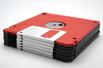 3.5-inch floppy disks are a method of storing data.
