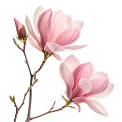 Pink Magnolia Blossoms: Flowers & Buds