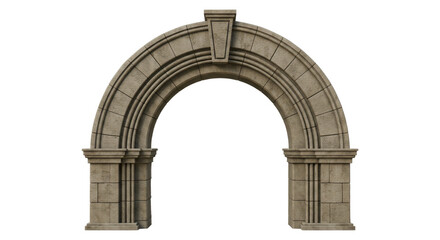 Stone Archway Entrance with Detailed Architectural Design