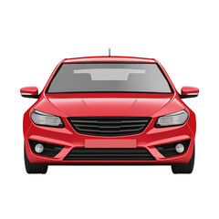 red car isolated on white background