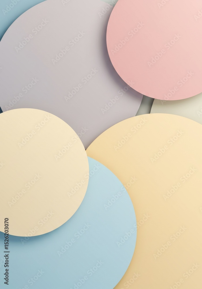 Poster pastel circle abstract background - overlapping pastel circles create a soft, abstract background id