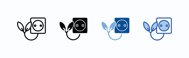 Outlet icon sheet multiple style collection isolated vector