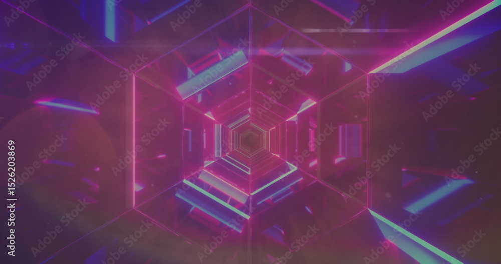 Poster image of unique illuminated futuristic abstract design with bokeh effect