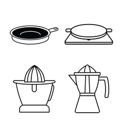 Electric device line art bundle  