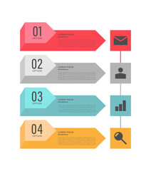 Arrows vertical business infographic template. Simple infographic design for presentation slides