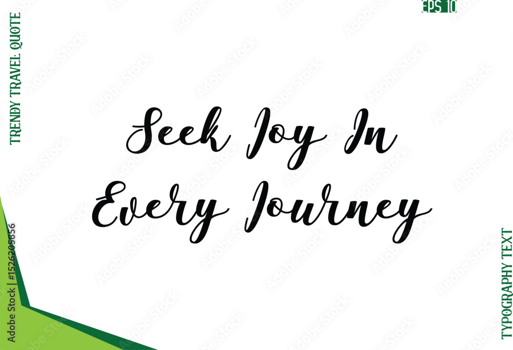 Fototapete seek joy in every journey modern typescript text trendy travel caption