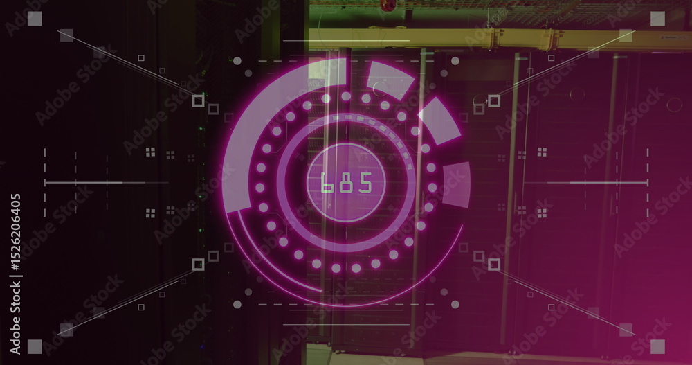 Poster image of scope scanning with data processing over server room