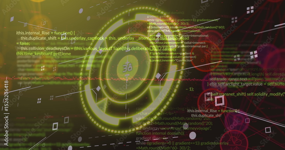 Poster image of scope scanning and network of connections over data processing