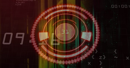 Image of scope scanning with data processing over server room