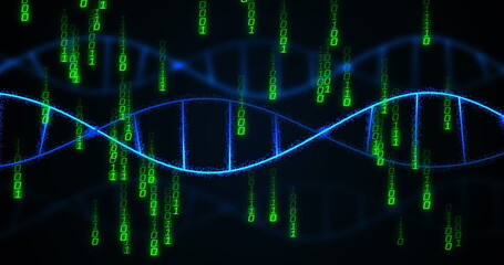 Image of data processing over dna strands