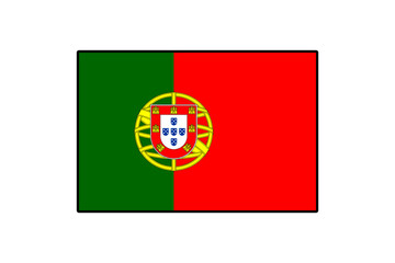 This design features the flag of Portugal, showcasing its distinctive green and red colors along with the national coat of arms. It represents Portuguese heritage and pride.