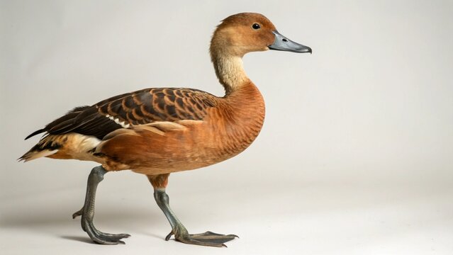 Fulvous Whistling Duck on studio background
