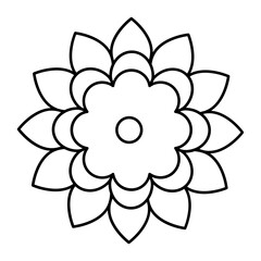 Winter Flower outline icon