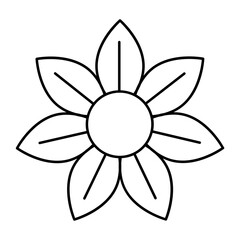 Winter Flower outline icon