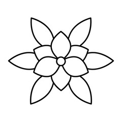 Winter Flower outline icon
