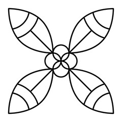 Winter Flower outline icon