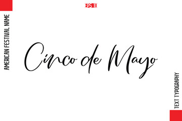 Cinco de Mayo    -American Festivals Name Typography Text