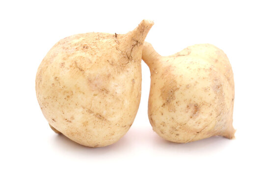 Close-up of a jicama 
