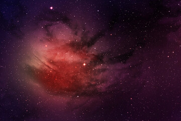 Purple Red Nebula Space Background with Stars and Galaxy Texture for Cosmic Design Astronomy Wallpaper Twilight Starfield Sky and Vibrant Universe Art in High Resolution