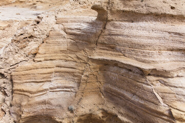 Gran Canaria, textures of the rocks of El Confital beach on the edge of Las Palmas de Gran Canaria