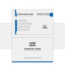 Double-sided creative business card vector design template. Vector illustration design. Horizontal layout, Print ready 
