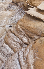 Gran Canaria, textures of the rocks of El Confital beach on the edge of Las Palmas de Gran Canaria