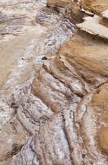 Gran Canaria, textures of the rocks of El Confital beach on the edge of Las Palmas de Gran Canaria