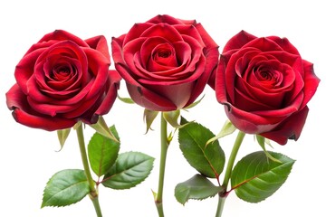 Fototapeta premium three red roses